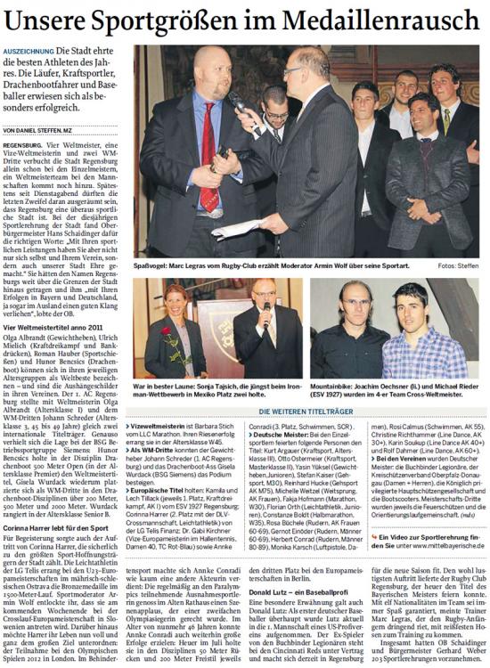 Foto: Mittelbayerische Zeitung, Regensburg, 8.12.2011